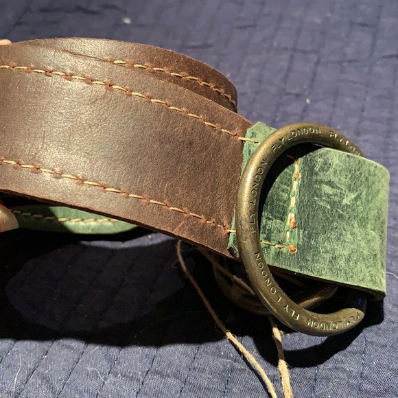 Fly London Reversible Cedar Green/Coffee Brown Ringleb Leather Belt - Picture 7 of 8